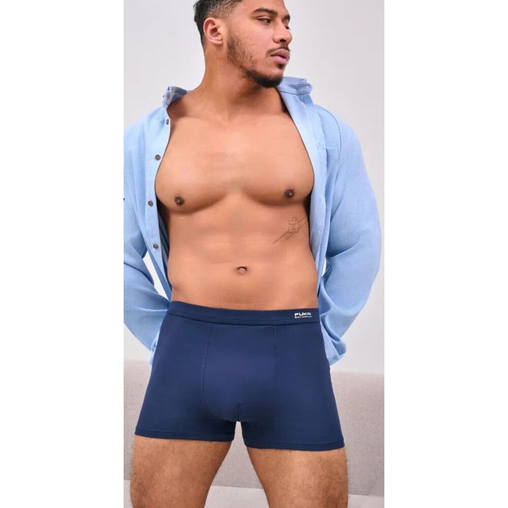 Men's XL Blue Soft Bamboo Blend Trunk Underwear Breathable Trunks Boxer Briefs